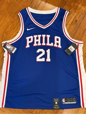 Men's Philadelphia 76ers Joel Embiid Nike Royal Authentic Jersey - Icon Edition